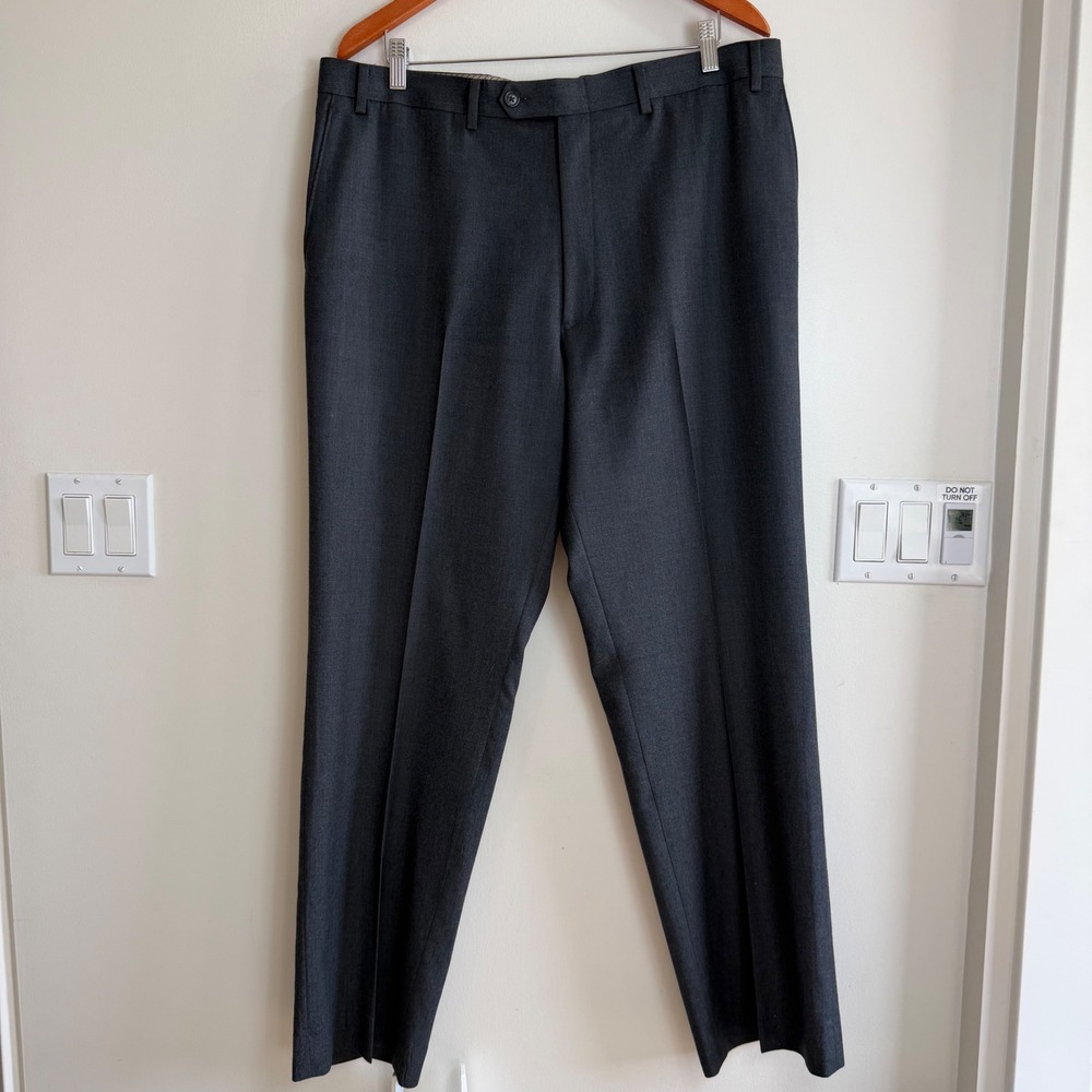 Lauren Ralph Lauren Total Comfort Dress Trousers Charcoal Grey Mens 36 100% Wool